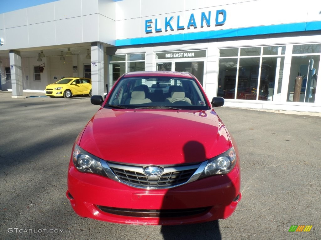 2008 Impreza 2.5i Sedan - Lightning Red / Ivory photo #2