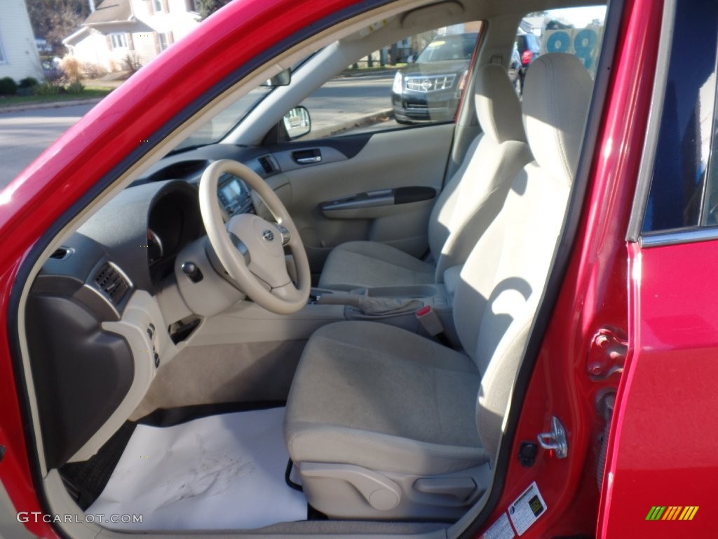 2008 Impreza 2.5i Sedan - Lightning Red / Ivory photo #14
