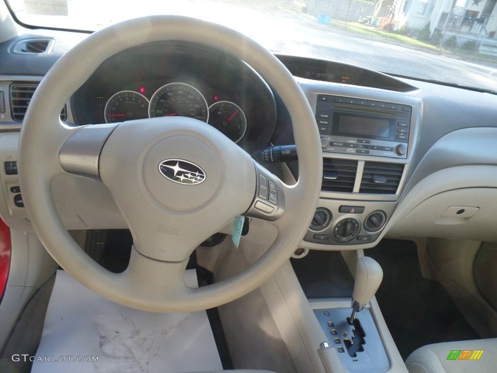2008 Impreza 2.5i Sedan - Lightning Red / Ivory photo #16