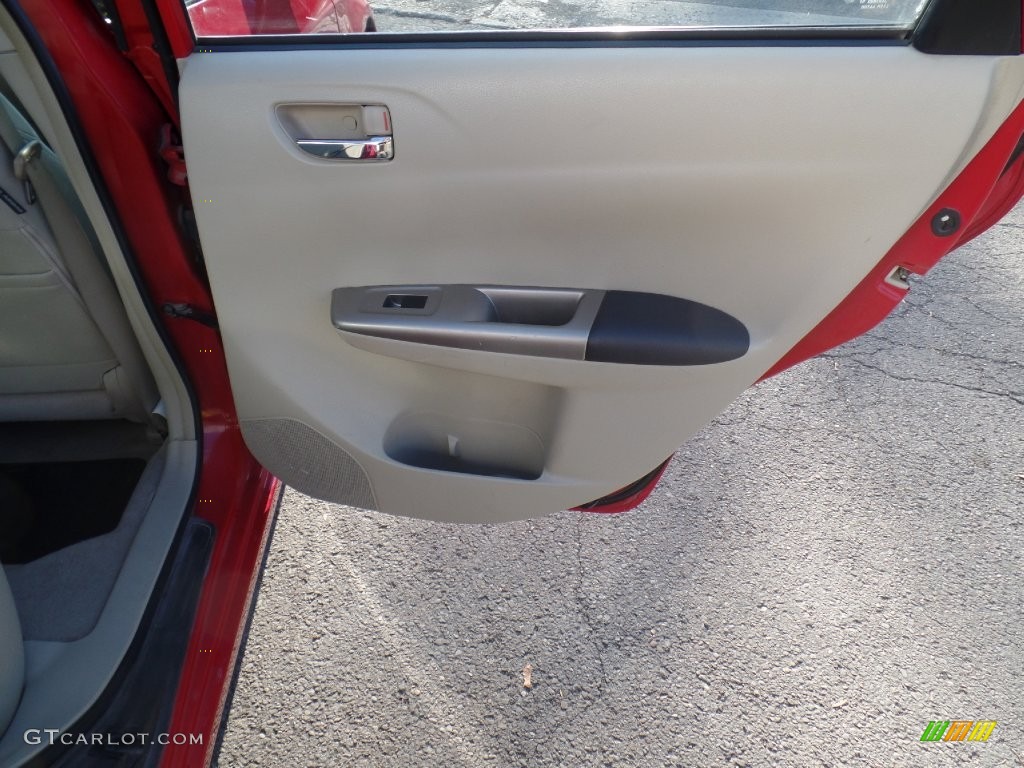 2008 Impreza 2.5i Sedan - Lightning Red / Ivory photo #33
