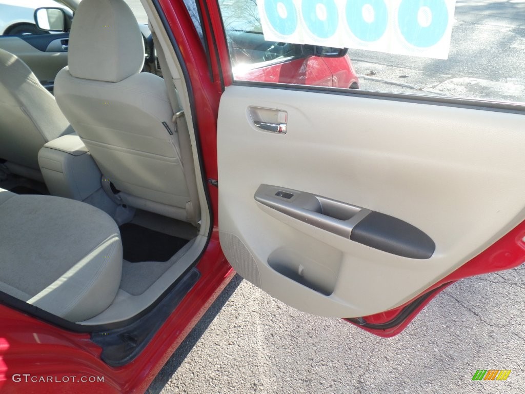 2008 Impreza 2.5i Sedan - Lightning Red / Ivory photo #34