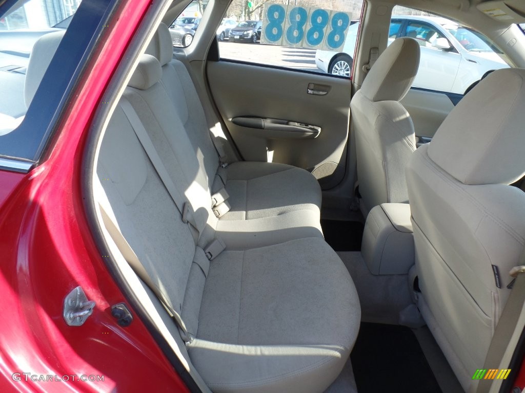 2008 Impreza 2.5i Sedan - Lightning Red / Ivory photo #35