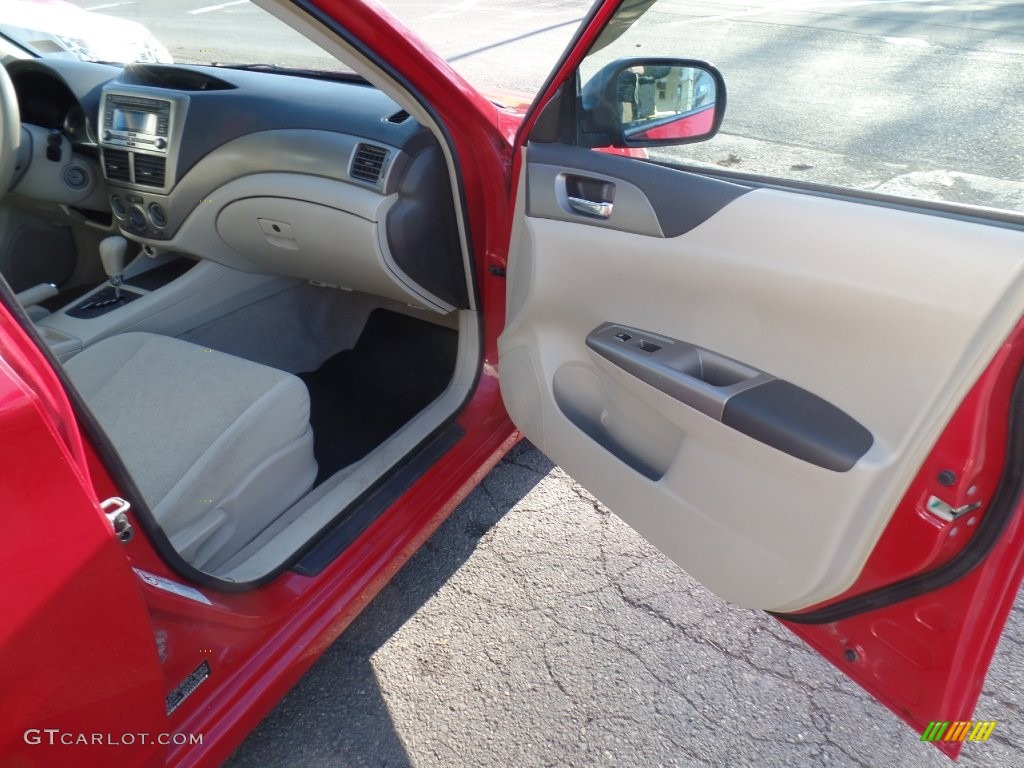 2008 Impreza 2.5i Sedan - Lightning Red / Ivory photo #38