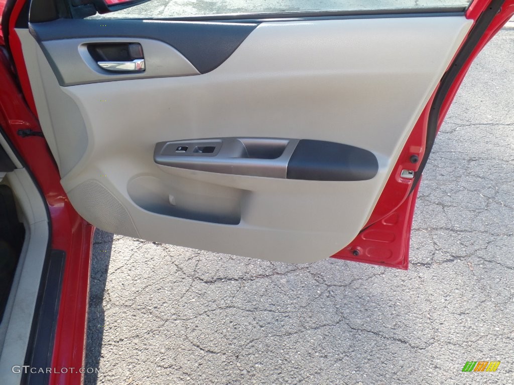 2008 Impreza 2.5i Sedan - Lightning Red / Ivory photo #39