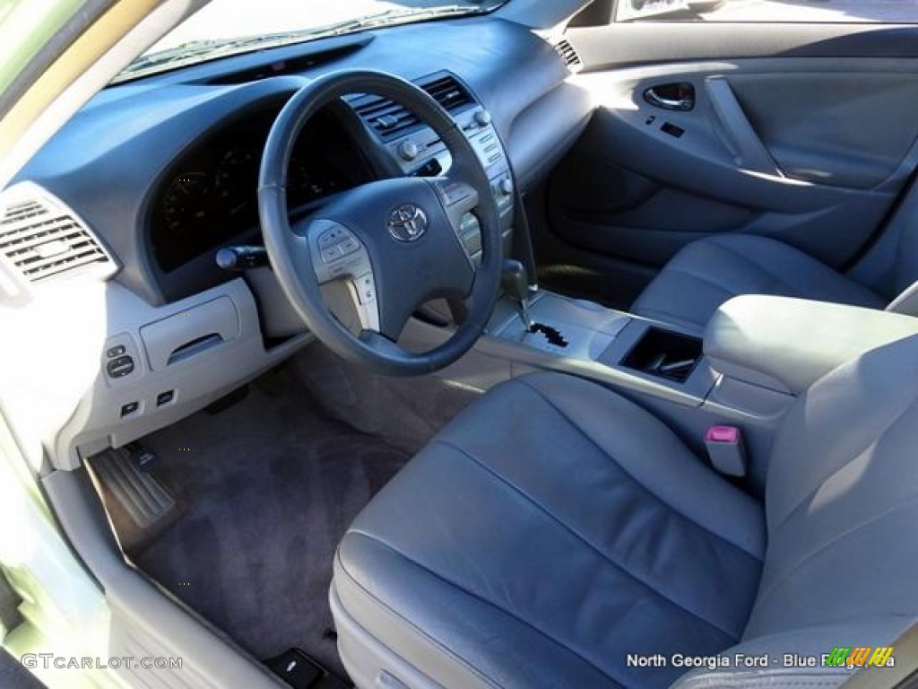 2007 Camry Hybrid - Jasper Green Pearl / Bisque photo #28