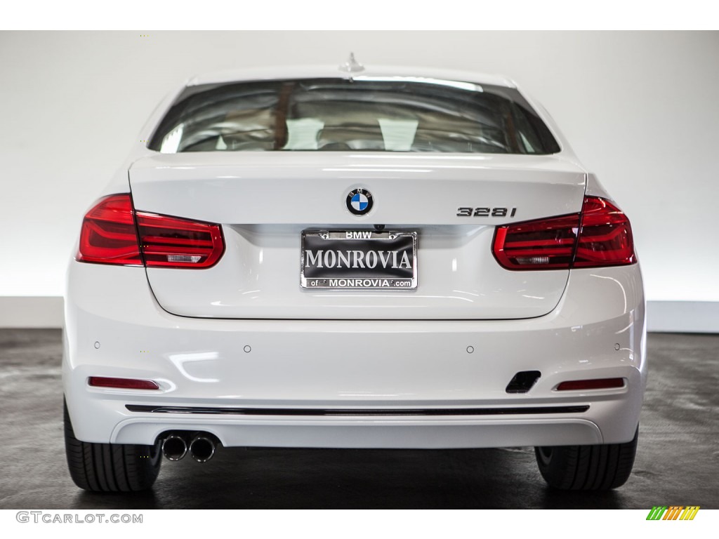 2016 3 Series 328i Sedan - Alpine White / Saddle Brown photo #2