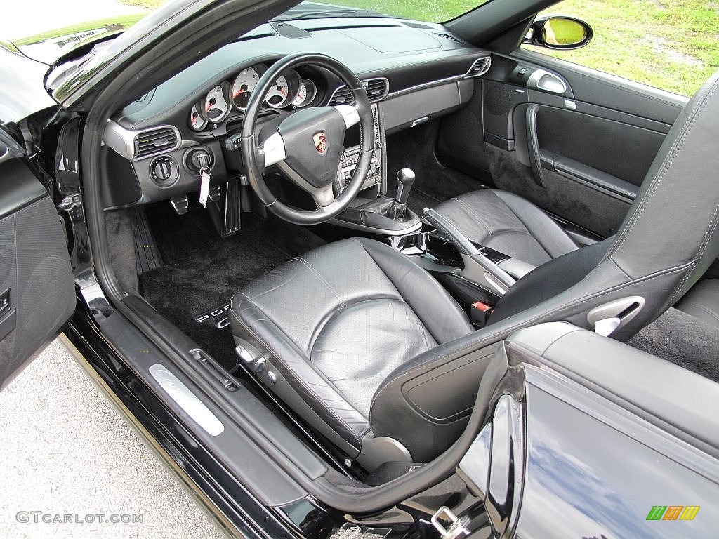 Black Interior 2005 Porsche 911 Carrera S Cabriolet Photo #108944249
