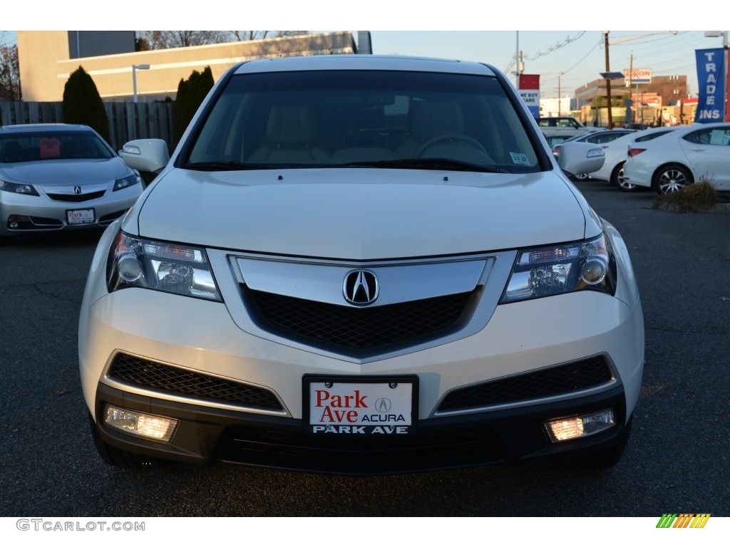 2013 MDX SH-AWD Technology - Aspen White Pearl / Parchment photo #8