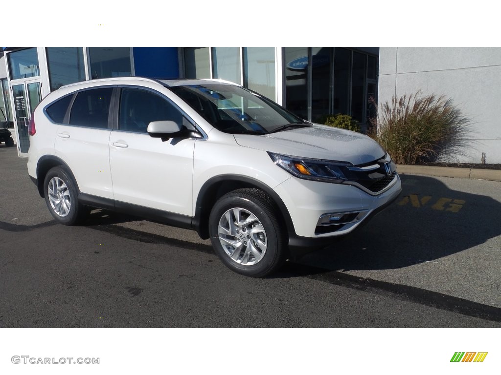 2016 CR-V EX-L AWD - White Diamond Pearl / Black photo #1