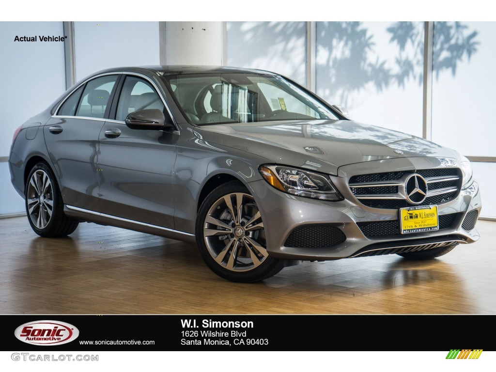 2016 C 300 Sedan - Palladium Silver Metallic / Crystal Grey/Black photo #1