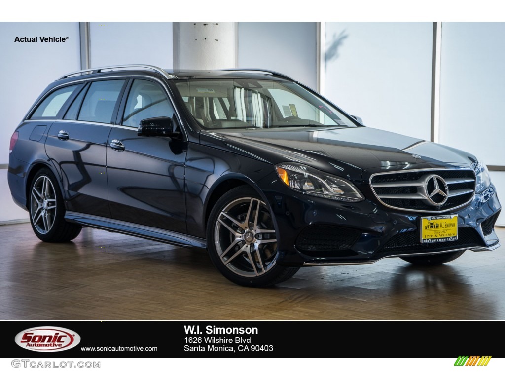 2016 E 350 4Matic Wagon - Lunar Blue Metallic / Silk Beige/Espresso Brown photo #1