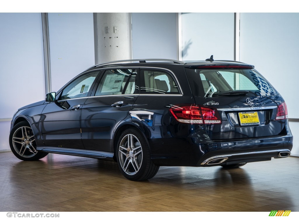 2016 E 350 4Matic Wagon - Lunar Blue Metallic / Silk Beige/Espresso Brown photo #3