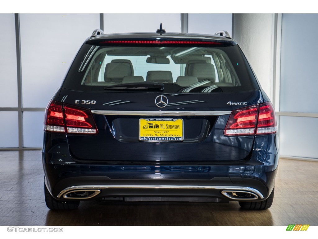 2016 E 350 4Matic Wagon - Lunar Blue Metallic / Silk Beige/Espresso Brown photo #4