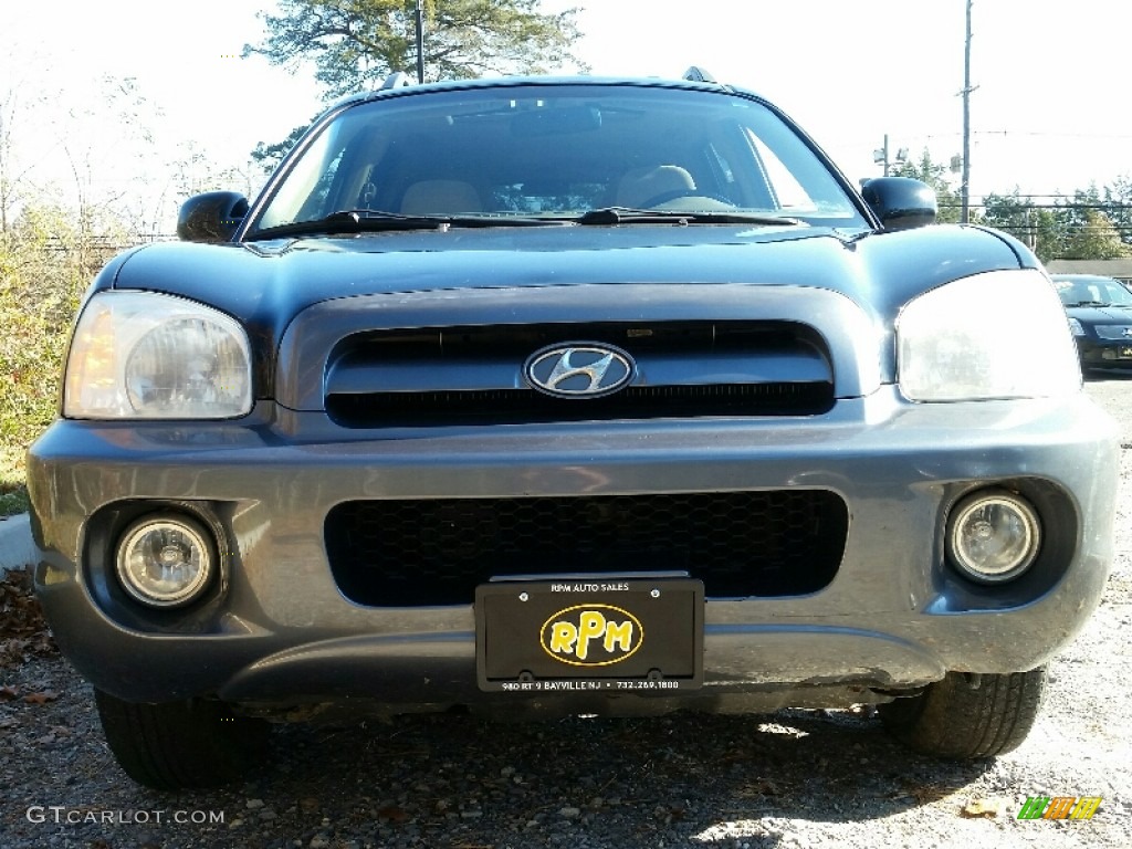2005 Santa Fe GLS 4WD - Black Obsidian / Gray photo #2