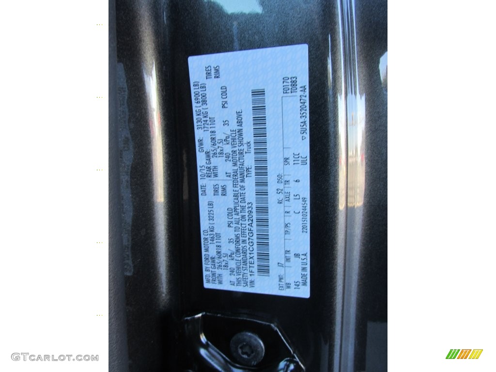 2016 F150 XLT SuperCab - Magnetic / Black photo #36