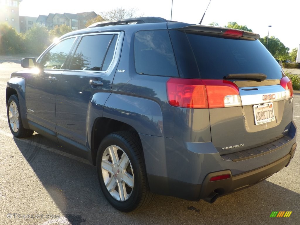 2011 Terrain SLT AWD - Steel Blue Metallic / Jet Black photo #3