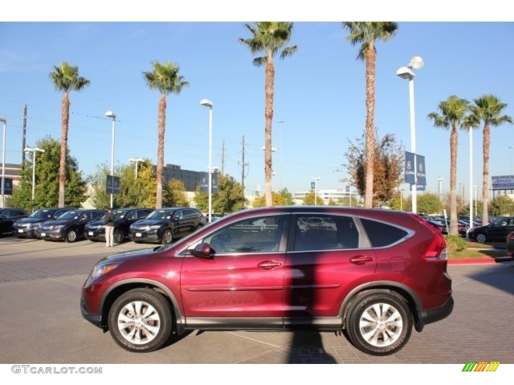 2013 CR-V EX - Basque Red Pearl II / Gray photo #4