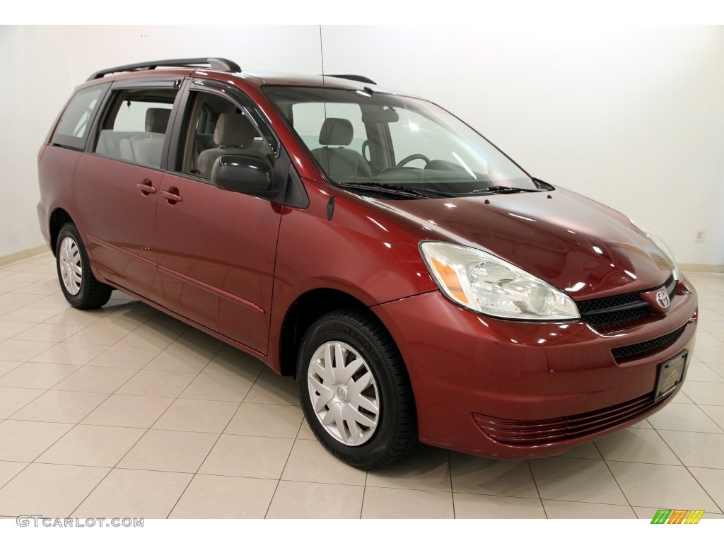 2005 Sienna LE - Salsa Red Pearl / Taupe photo #1