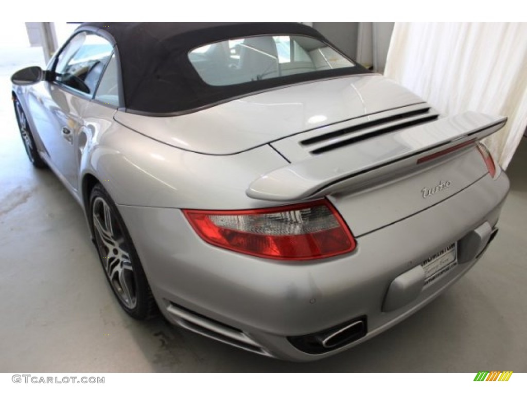 2008 911 Turbo Cabriolet - Arctic Silver Metallic / Terracotta photo #5