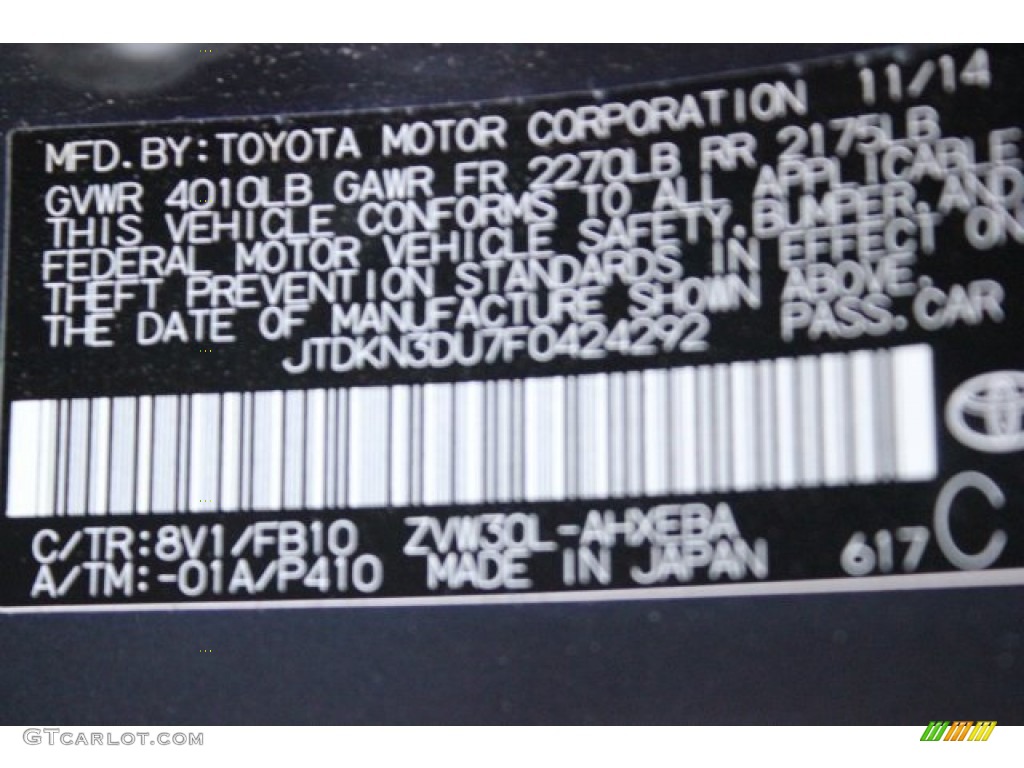 2015 Prius Three Hybrid - Winter Gray Metallic / Misty Gray photo #48