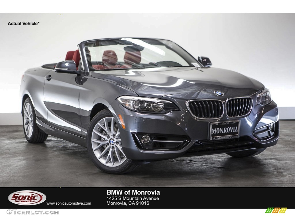 2016 2 Series 228i Convertible - Mineral Grey Metallic / Coral Red photo #1