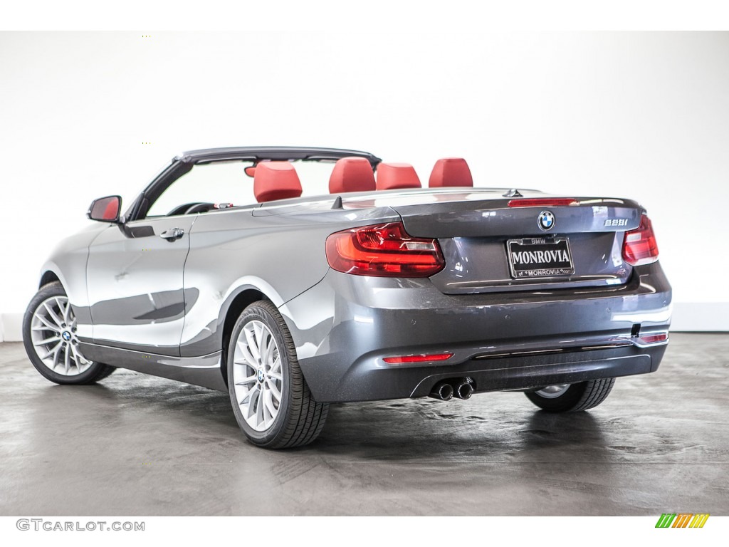 2016 2 Series 228i Convertible - Mineral Grey Metallic / Coral Red photo #3