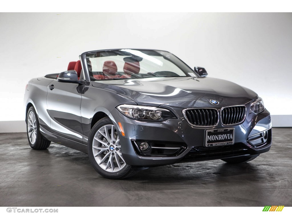 2016 2 Series 228i Convertible - Mineral Grey Metallic / Coral Red photo #11