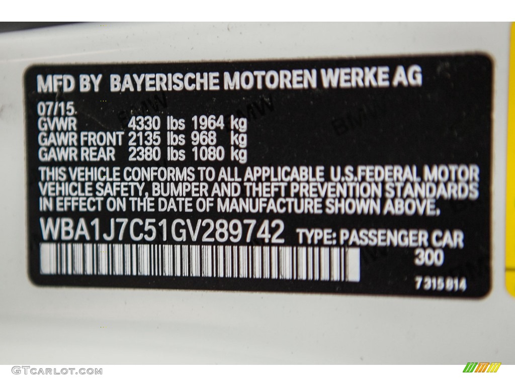 2016 M235i Color Code 300 for Alpine White Photo #108971848