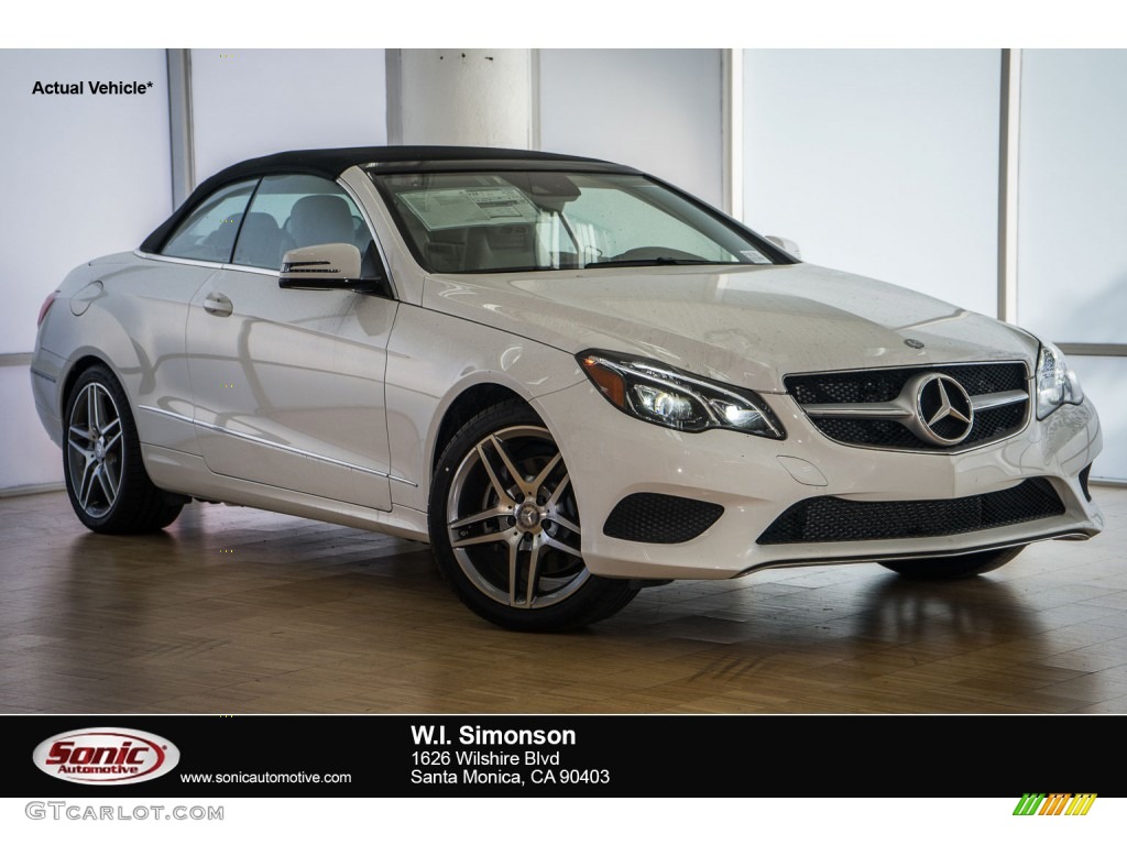 2016 E 400 Cabriolet - Polar White / Silk Beige/Espresso Brown photo #1