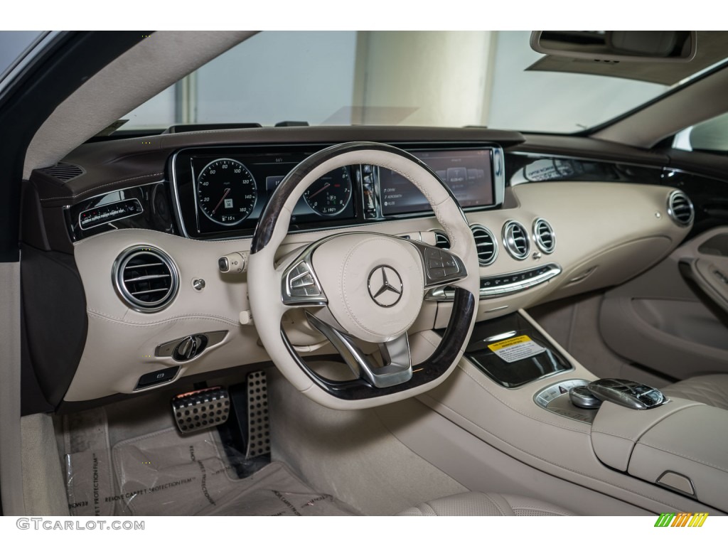 designo Porcelain/Espresso Brown Interior 2016 Mercedes-Benz S 550 4Matic Coupe Photo #108975098