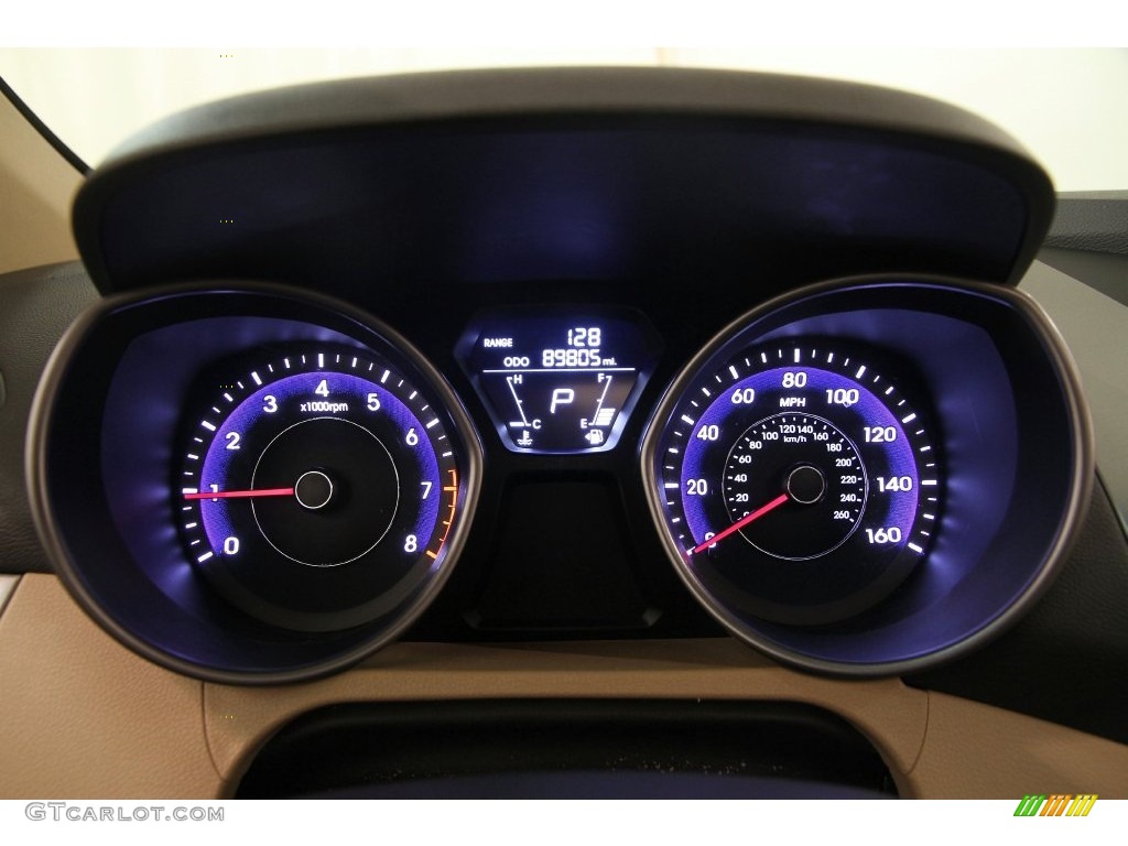 2012 Elantra Limited - Shimmering White / Beige photo #8