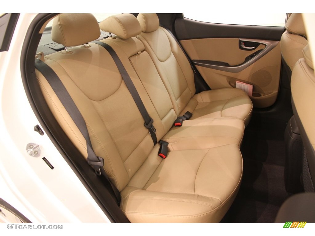 2012 Elantra Limited - Shimmering White / Beige photo #16