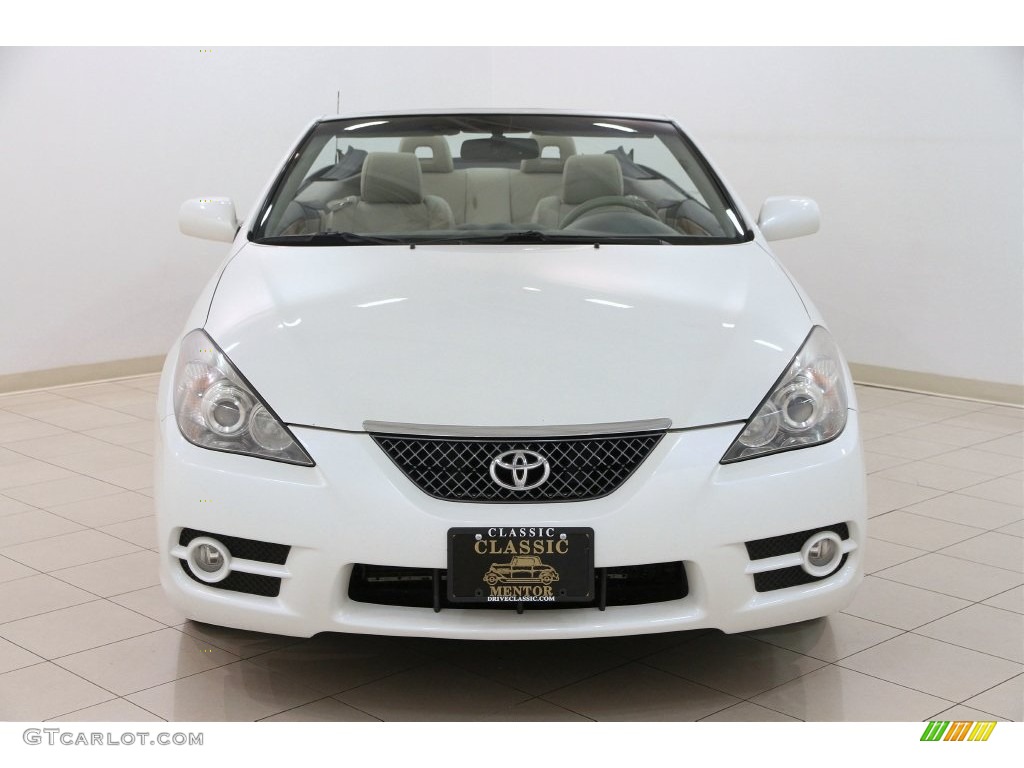 2008 Solara SLE V6 Convertible - Blizzard White Pearl / Ivory photo #3