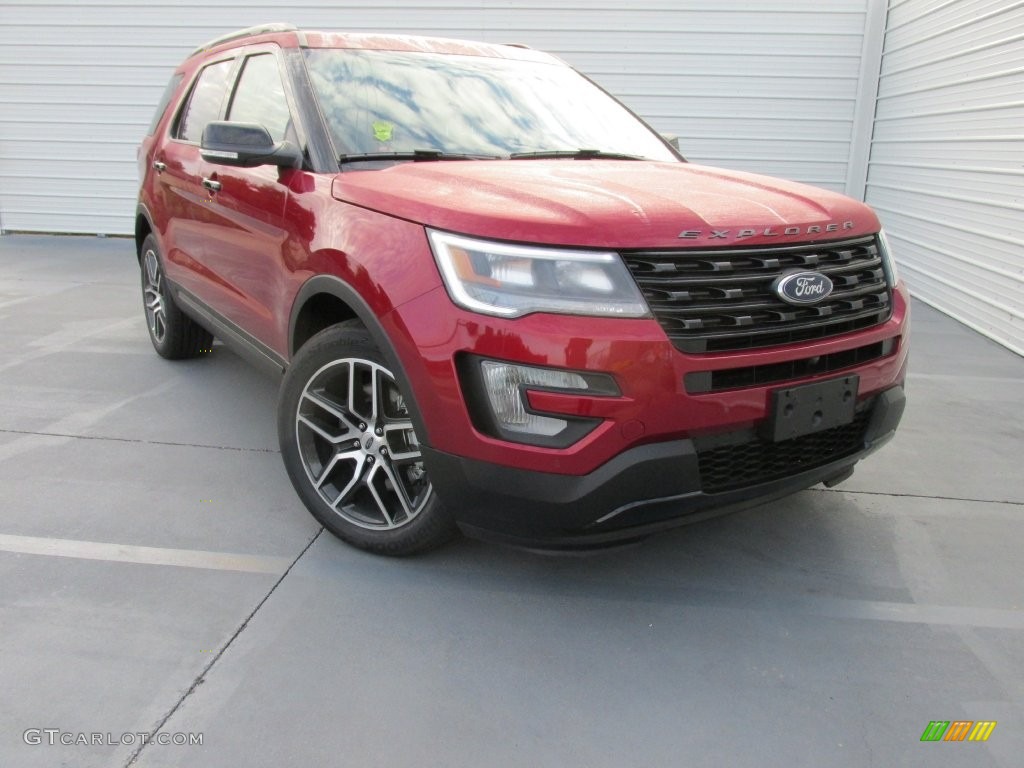 2016 Explorer Sport 4WD - Ruby Red Metallic Tri-Coat / Ebony Black photo #1