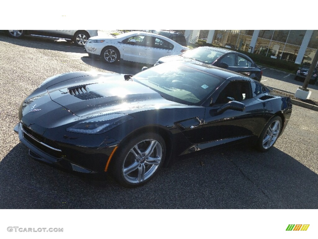 2016 Corvette Stingray Coupe - Night Race Blue Metallic / Jet Black photo #3