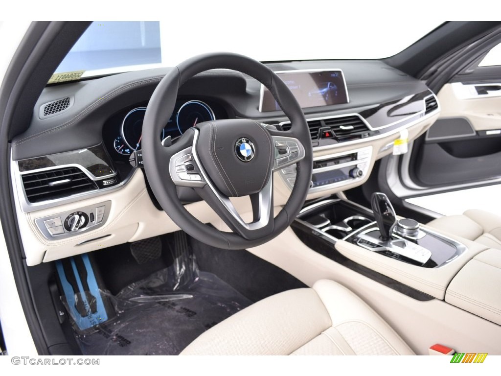Ivory White Interior 2016 BMW 7 Series 740i Sedan Photo #108986318