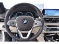 2016 BMW 7 Series Ivory White Interior Steering Wheel Photo