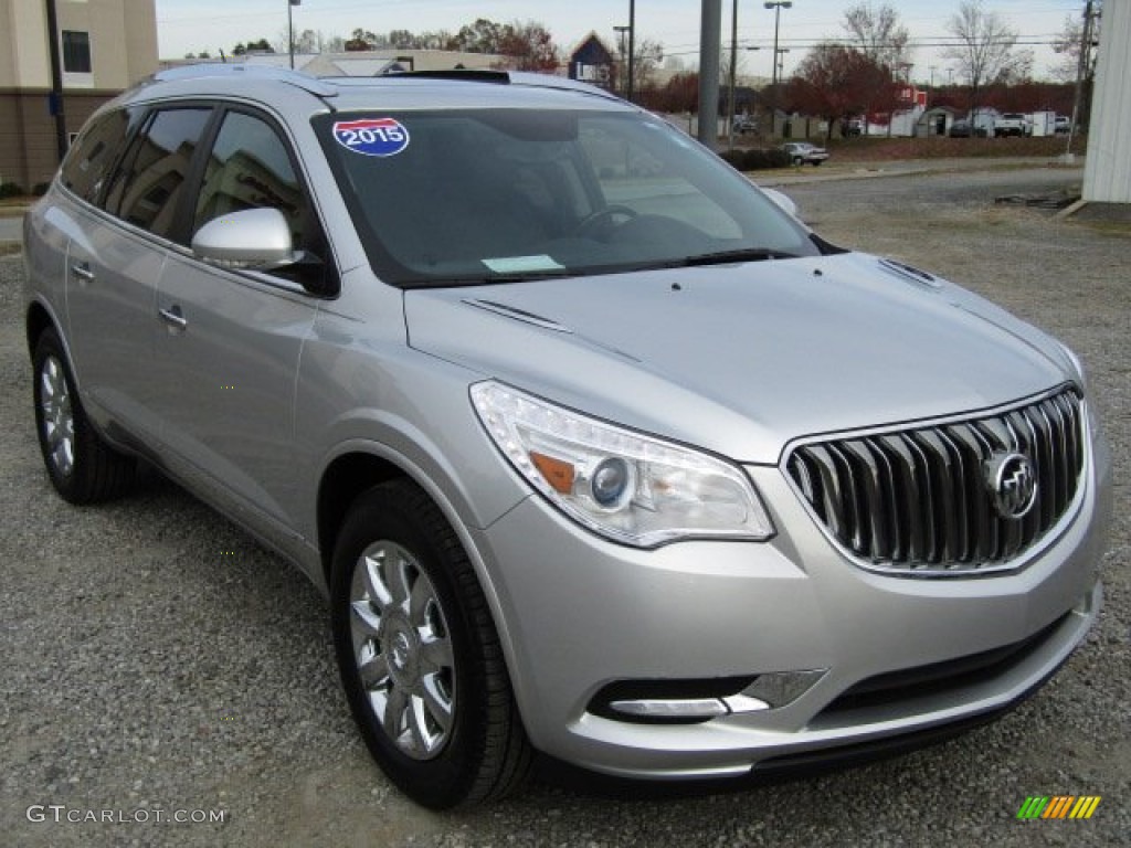 2015 Enclave Leather - Champagne Silver Metallic / Ebony/Ebony photo #1