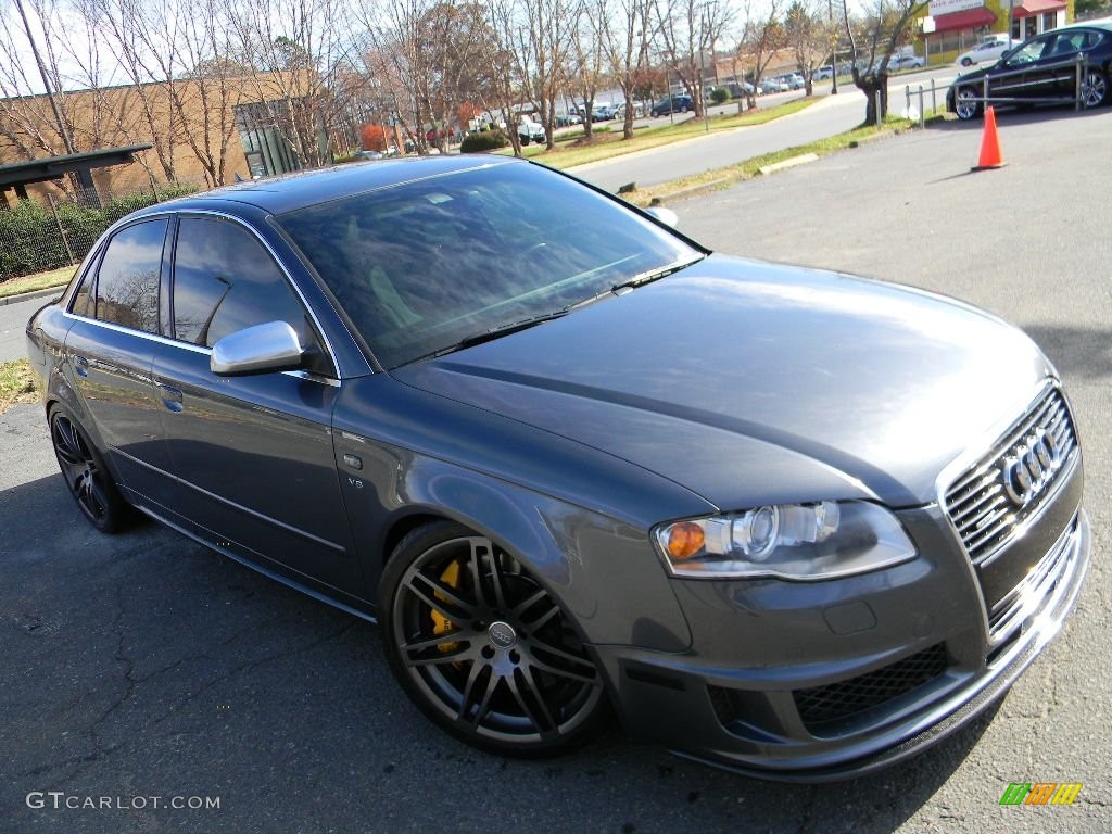 2008 S4 4.2 quattro Sedan - Dolphin Grey Metallic / Black/Silver photo #3