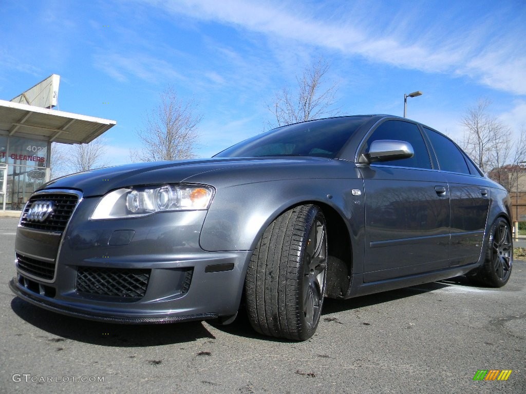 2008 S4 4.2 quattro Sedan - Dolphin Grey Metallic / Black/Silver photo #6