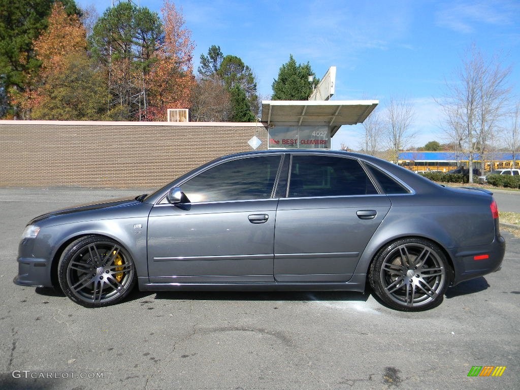 2008 S4 4.2 quattro Sedan - Dolphin Grey Metallic / Black/Silver photo #7