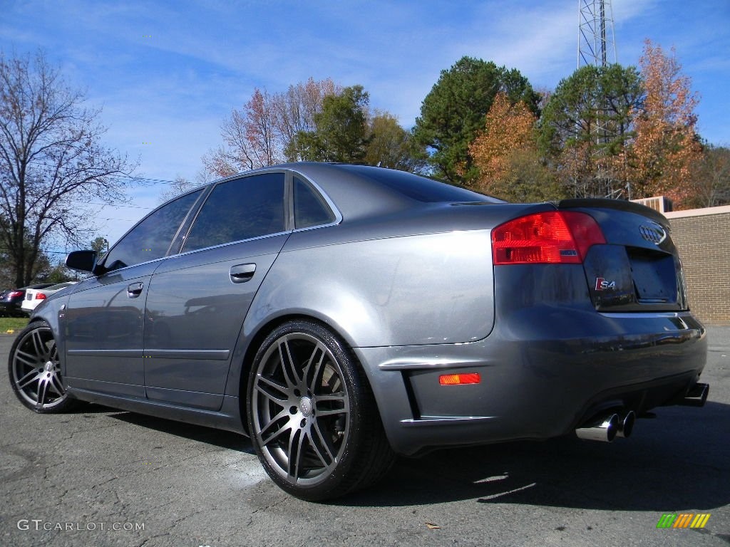 2008 S4 4.2 quattro Sedan - Dolphin Grey Metallic / Black/Silver photo #8