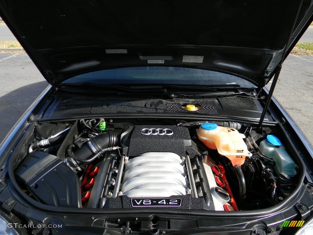 2008 S4 4.2 quattro Sedan - Dolphin Grey Metallic / Black/Silver photo #26