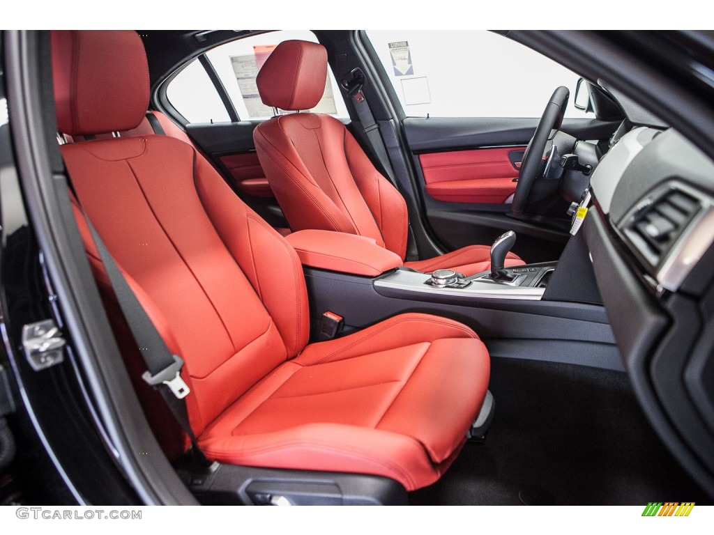 Black Interior 2016 BMW 3 Series 328i Sedan Photo #108991466