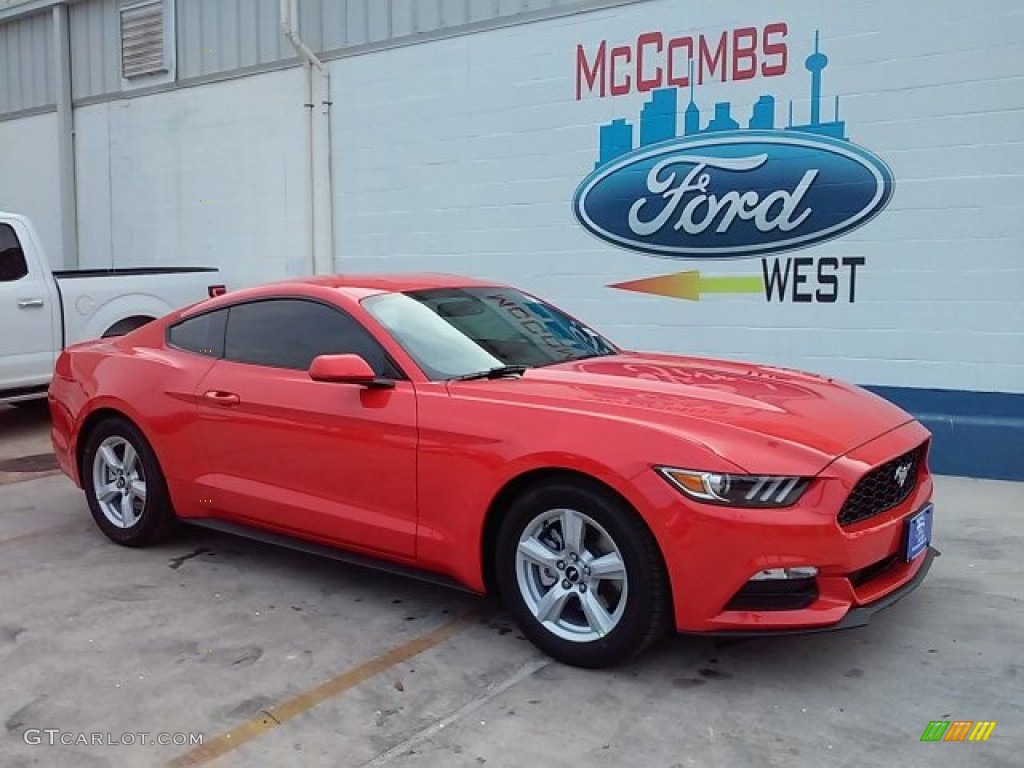 2016 Mustang V6 Coupe - Competition Orange / Ebony photo #1