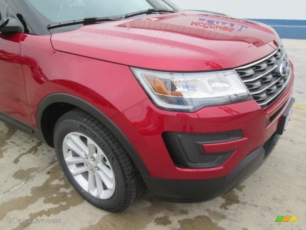 2016 Explorer FWD - Ruby Red Metallic Tri-Coat / Medium Light Camel photo #2