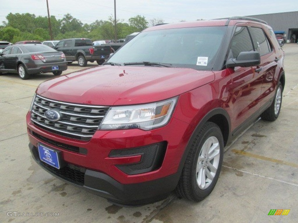 2016 Explorer FWD - Ruby Red Metallic Tri-Coat / Medium Light Camel photo #57