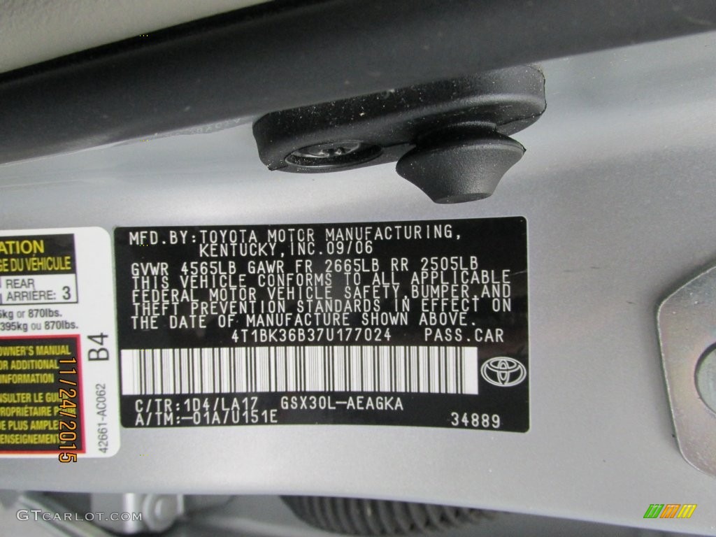 2007 Avalon XLS - Titanium Metallic / Light Gray photo #42