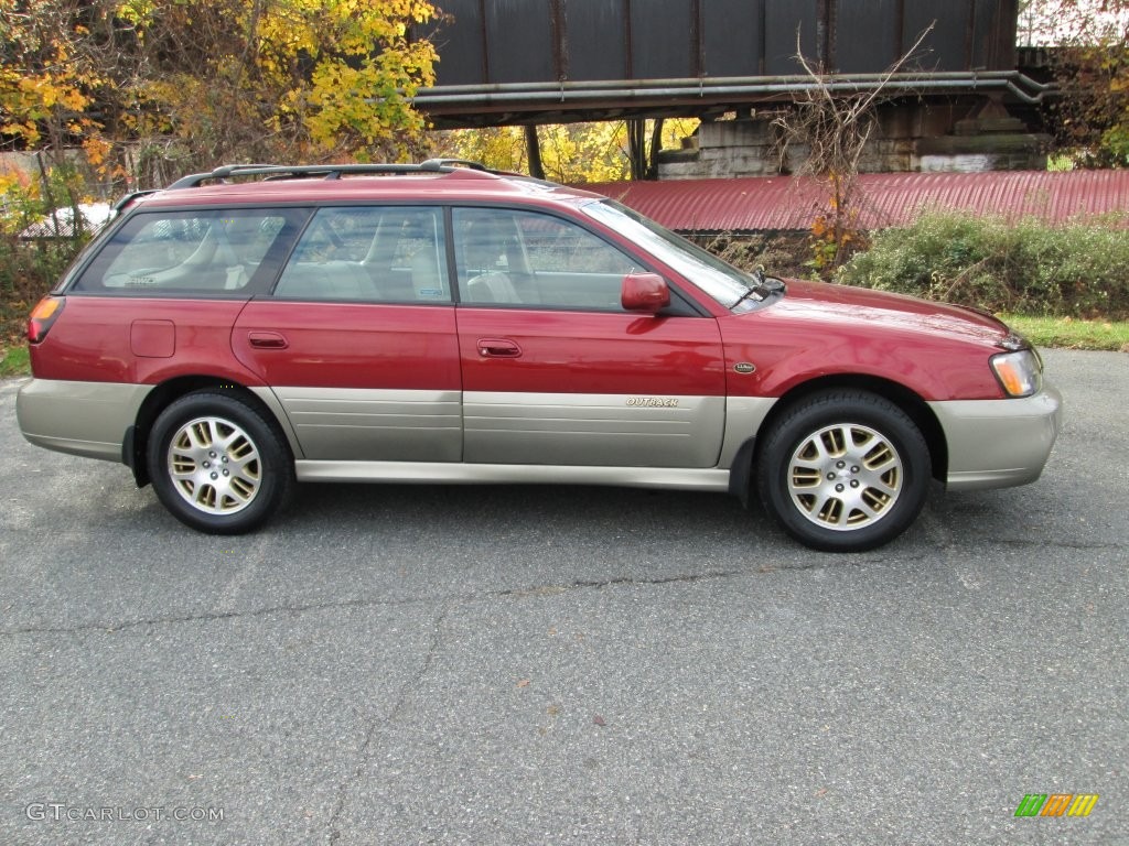 2003 Outback L.L. Bean Edition Wagon - Regatta Red Pearl / Beige photo #5