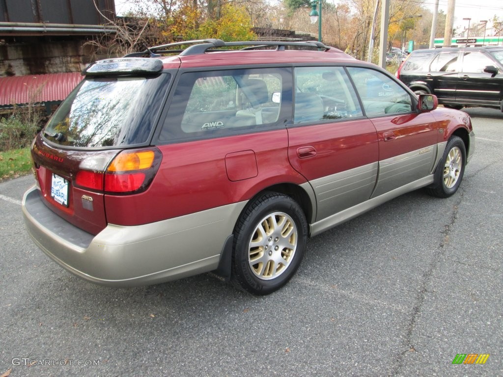 2003 Outback L.L. Bean Edition Wagon - Regatta Red Pearl / Beige photo #6